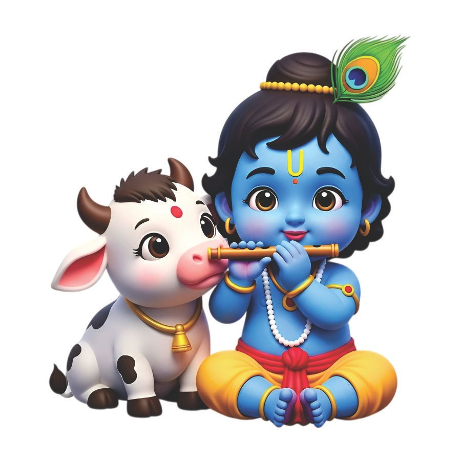Bal Gopal with Gaiyya and Bansuri (SRKP3STI04)