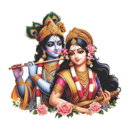 Radha Krishna and Bansuri (SRKP3STI02)