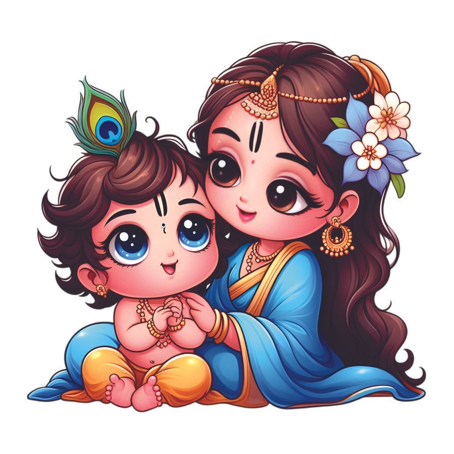 Kanha  with Maiyya Yashoda (SRKP3STI03)
